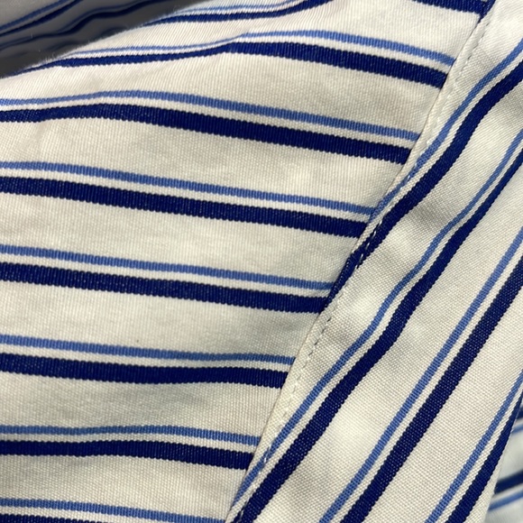 Ralph Lauren Mens Button Down Size Large White Blue Striped Long Sleeve - Picture 2 of 12
